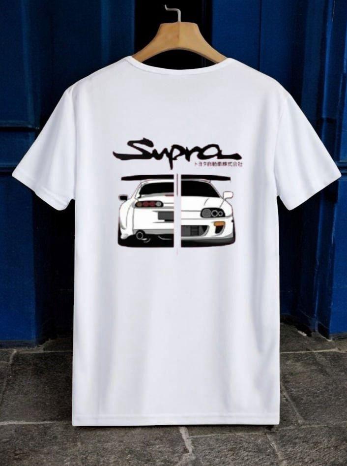 SUPRA CAR PRINTED T SHIRTS FOR BOYS WHITE COLOUR